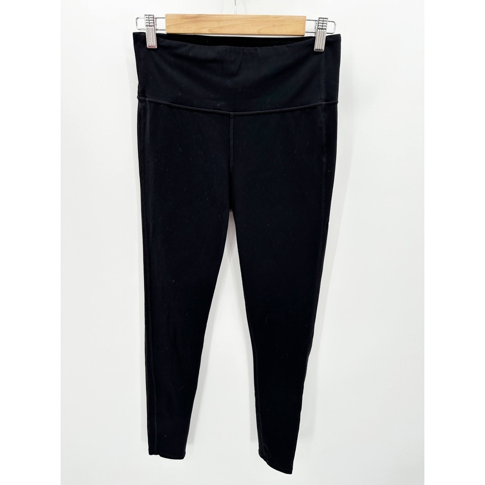 Athleta Womens Black High‎ Rise Supplex Nylon Spandex Activewear Leggings Size M